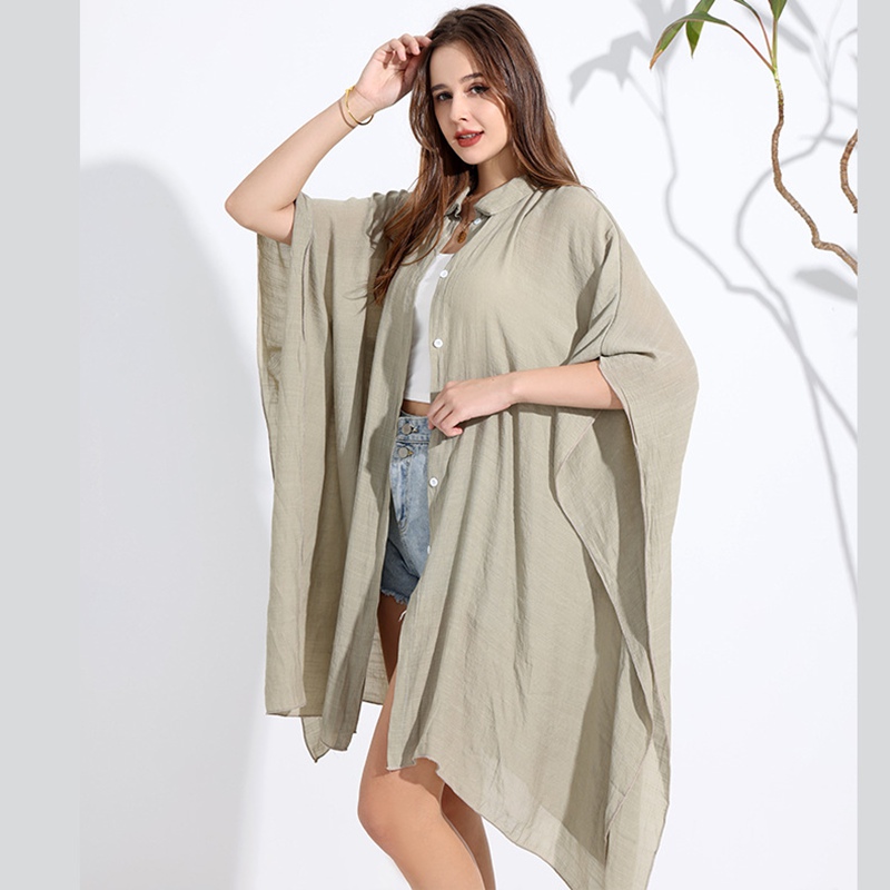 Long sun-protection cardigan wrap