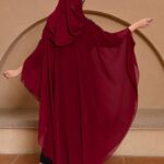 Swimming Gear Embroidered Chiffon Hooded Cape-Style Top