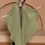 Swimming Gear Embroidered Chiffon Hooded Cape-Style Top